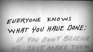 One of the suspicious Circleville Letters stating "Everyone Knows What You Have Done"
