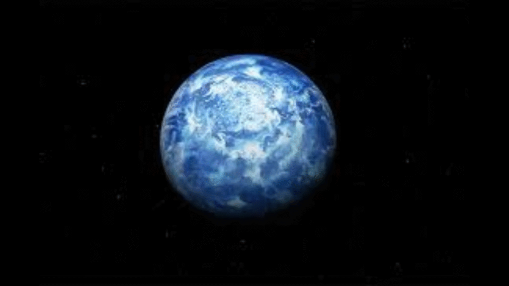 Blue exoplanet HD 189733b floating in dark space, illustrating one of the most unusual space discoveries in weird facts about the world.